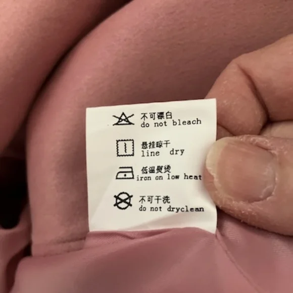 Faux Suede Pink Spring Fall Coat Trench - Picture 6 of 6